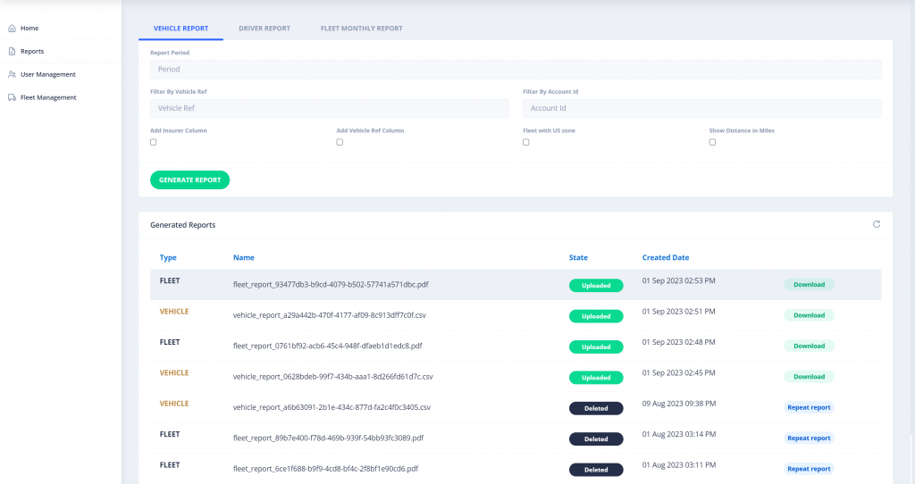 iCabbi API integration screen